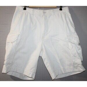Vintage Polo Ralph Lauren Cargo Shorts Mens 36 White Classic Chino Multi Pocket